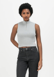 Женская майка Calvin Klein в рубчик 1159982514 (Серый L)