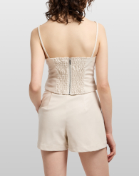 Жіночий топ Armani Exchange з екошкіри 1160916142 (Молочний S)