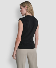 Женский асимметричный топ DKNY 1163328509 (Черный XL)