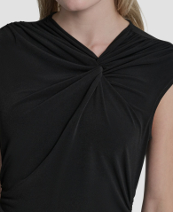 Женский асимметричный топ DKNY 1163328509 (Черный XL)