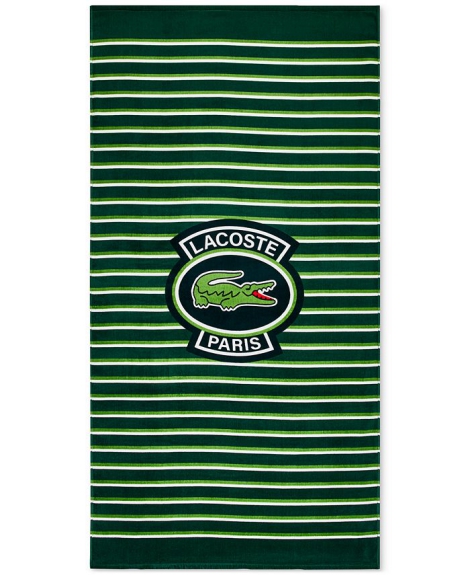 Пляжное полотенце Lacoste Home Logo Golf Striped Cotton Beach Towel 1159808865 (Зеленый, One size)