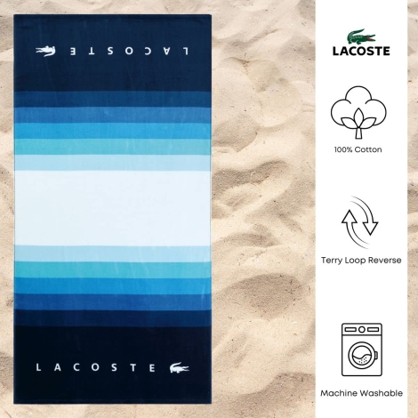 Пляжное полотенце Lacoste Home St. Martin Cotton Beach Towel 1159815580 (Синий One size)