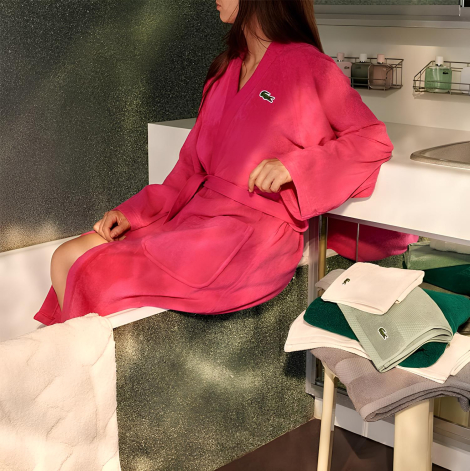 Антимікробний килимок для ванної Home Heritage Lacoste 1159820115 (Молочний One size)