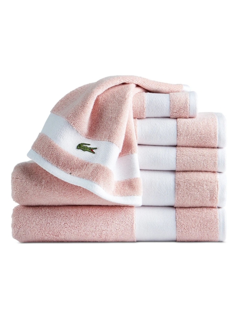 Комплект полотенец Lacoste Heritage Towels набор из 6 шт 1159820547 (Розовый One size)