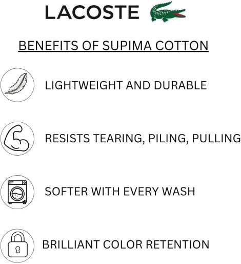 Комплект полотенец Lacoste Heritage Anti-Microbial Supima Cotton набор из 6 шт 1159820596 (Синий One size)