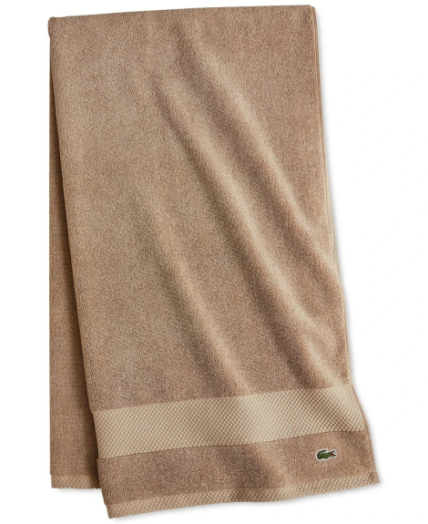 Банное полотенце Lacoste из антимикробного хлопка Supima 1159835565 (Бежевый One size)