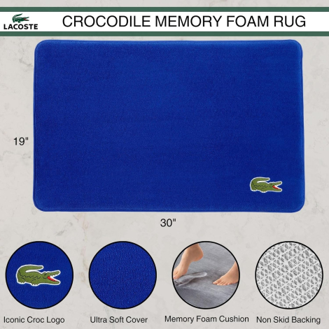 Килимок для ванної кімнати з ефектом пам'яті Lacoste 1159840587 (Синій One size)
