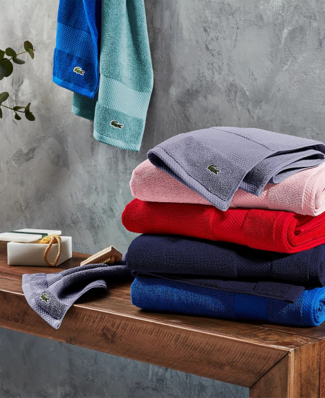Комплект полотенец Lacoste Heritage Anti-Microbial Supima Cotton набор из 6 шт 1159842431 (Синий One size)