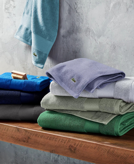 Комплект полотенец Lacoste Heritage Anti-Microbial Supima Cotton набор из 6 шт 1159842431 (Синий One size)