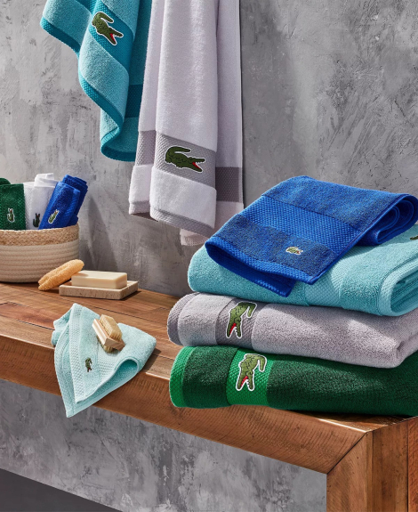 Комплект полотенец Lacoste Heritage Anti-Microbial Supima Cotton набор из 6 шт 1159842431 (Синий One size)