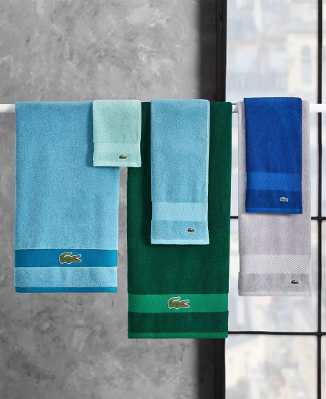 Комплект полотенец Lacoste Heritage Anti-Microbial Supima Cotton набор из 6 шт 1159842431 (Синий One size)