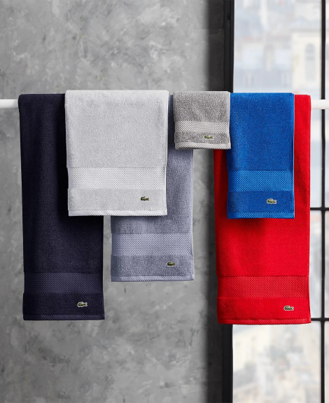 Комплект полотенец Lacoste Heritage Anti-Microbial Supima Cotton набор из 6 шт 1159842431 (Синий One size)