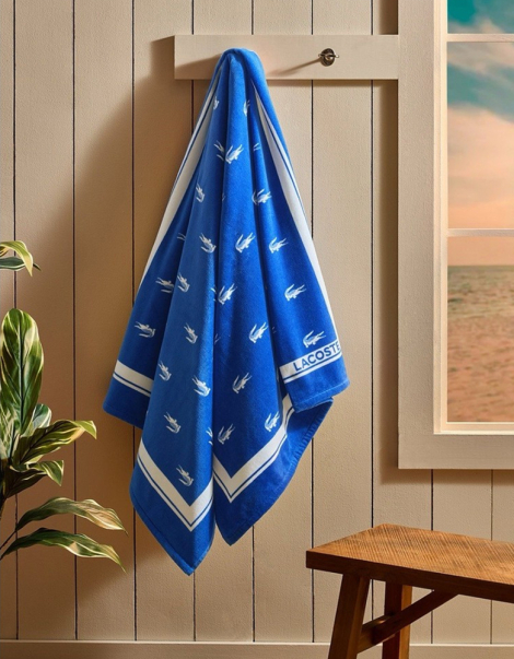 Пляжний рушник Lacoste 1159843497 (Синій One size)