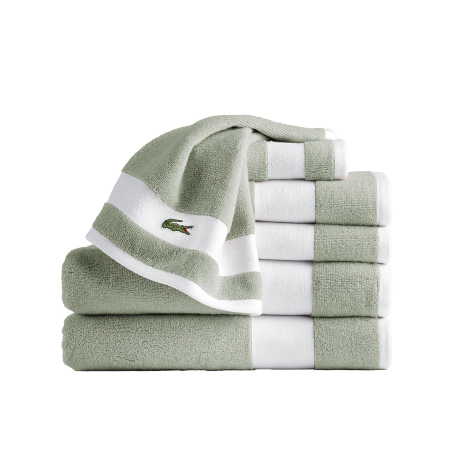Комплект рушників Lacoste Home Heritage Sport Stripe Logo набір з 6 шт 1159851565 (Зелений One size)