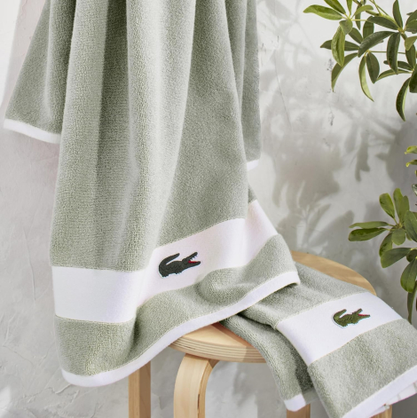 Комплект рушників Lacoste Home Heritage Sport Stripe Logo набір з 6 шт 1159851565 (Зелений One size)