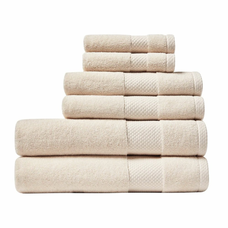 Комплект рушників Lacoste Heritage Anti-Microbial Supima Cotton набір з 6 шт 1159852036 (Молочний One size)