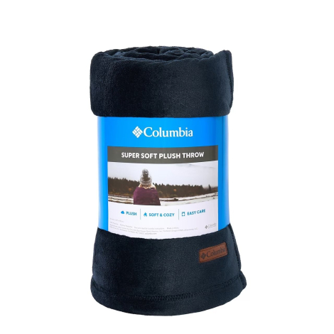 Плюшевий плед Columbia 1159852927 (Чорний One size)