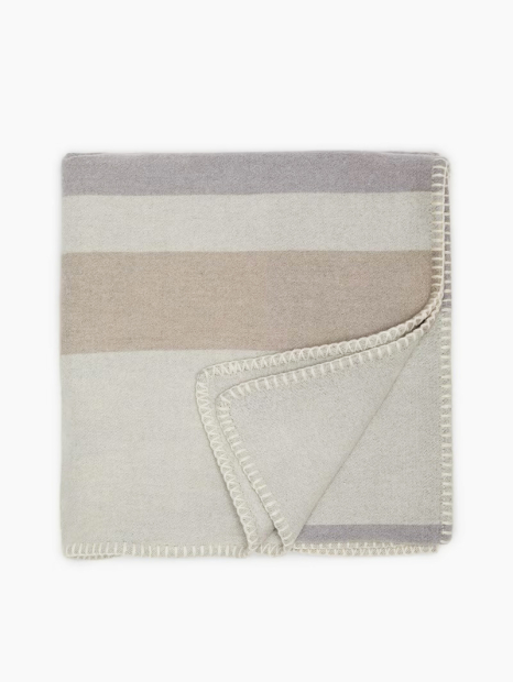 Плед Guess покривало в смужку 1159853041 (Сірий One size)