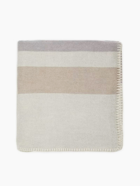 Плед Guess покривало в смужку 1159853041 (Сірий One size)