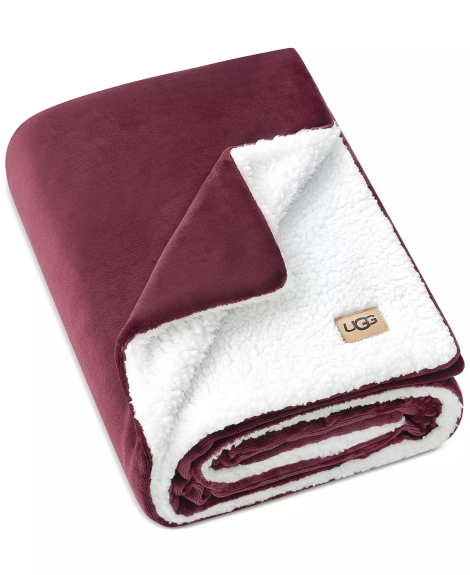 Двусторонний плед UGG 1159856102 (Белый/Красный One size)