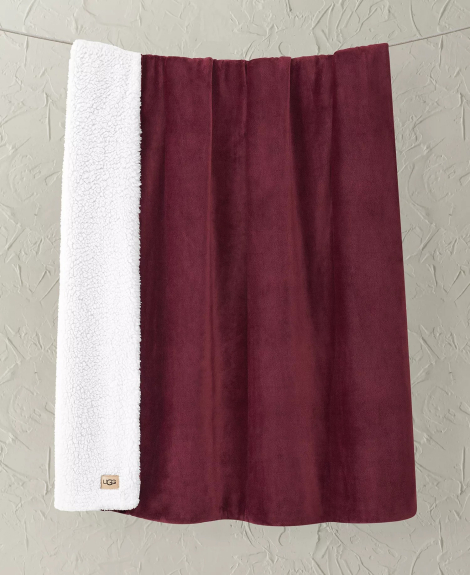 Двусторонний плед UGG 1159856102 (Белый/Красный One size)