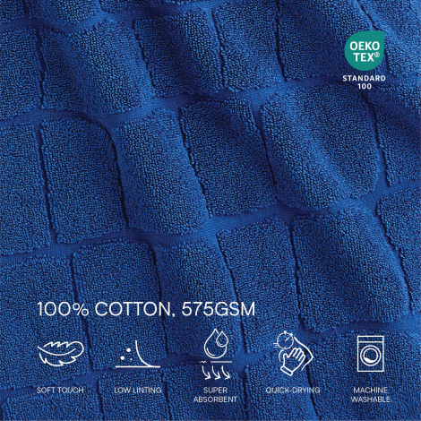 Банное полотенце Lacoste 1159856107 (Синий One size)