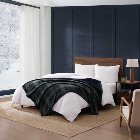 Плед Tommy Hilfiger покривало 1159857226 (Синій/Зелений One size)