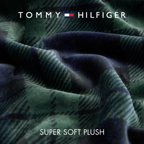 Плед Tommy Hilfiger покривало 1159857226 (Синій/Зелений One size)