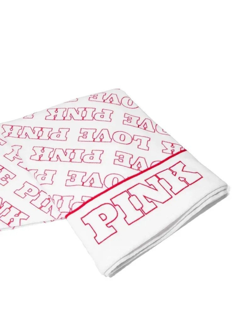 Пляжное полотенце Victoria's Secret Pink 1159860537 (Белый One size)