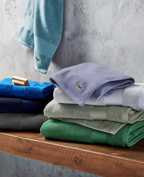 Банное полотенце Lacoste из антимикробного хлопка Supima 1159862987 (Зеленый One size)