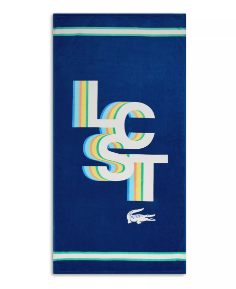 Пляжний рушник Lacoste 1159863287 (Синій One size)