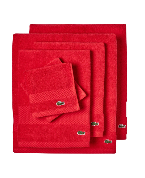 Комплект полотенец Lacoste Heritage Anti-Microbial Supima Cotton набор из 6 шт 1159863707 (Красный One size)