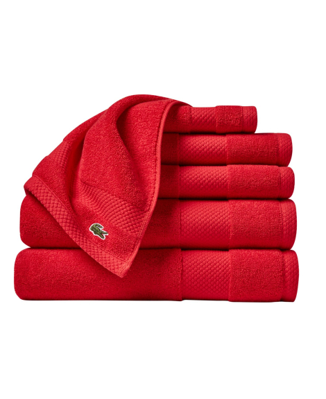 Комплект полотенец Lacoste Heritage Anti-Microbial Supima Cotton набор из 6 шт 1159863707 (Красный One size)