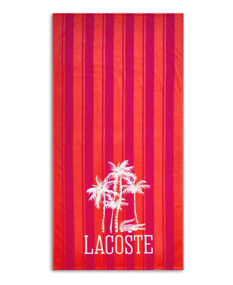Пляжний рушник Lacoste з принтом 1159864733 (Червоний One size)