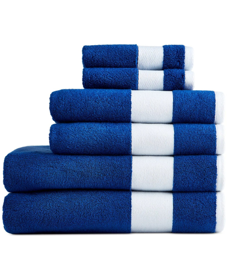 Комплект полотенец Lacoste Heritage Towels набор из 6 шт 1159865038 (Синий One size)