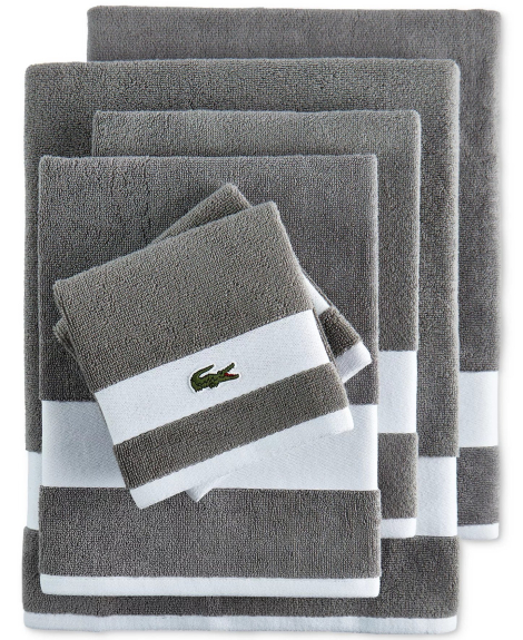 Комплект полотенец Lacoste Heritage Towels набор из 6 шт 1159865044 (Серый One size)