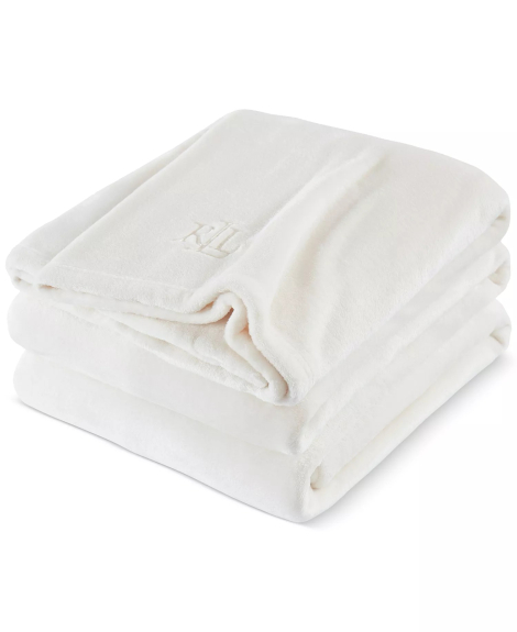 Плед Ralph Lauren покрывало Twin 1159865250 (Молочный One size)