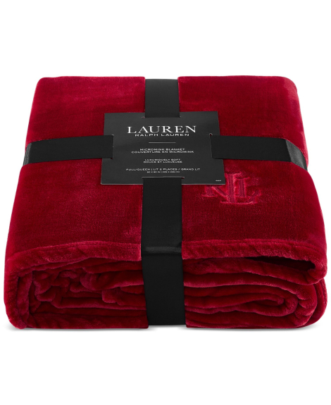 Плед Ralph Lauren покрывало Full/Queen 1159865251 (Красный One size)