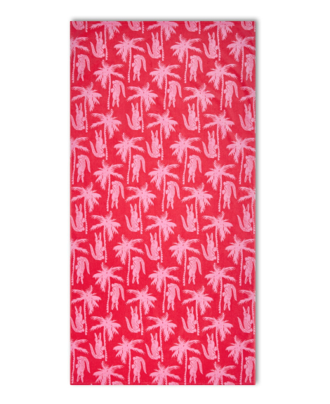 Пляжний рушник Lacoste з принтом 1161178823 (Рожевий One size)