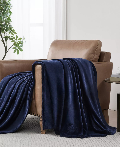 Плед Ralph Lauren покривало King 1161272557 (Синій One size)