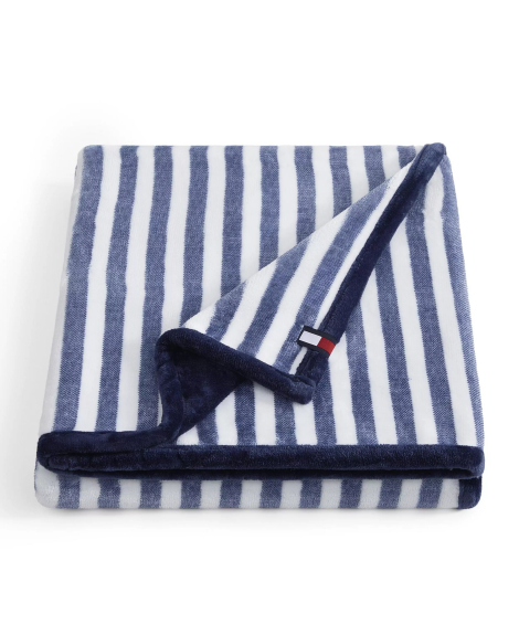 Плед Tommy Hilfiger покривало 1162720408 (Синій/Білий One size)