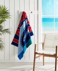 Пляжное полотенце Lacoste Home Cropped Croc Logo Cotton Beach Towel 1159813854 (Синий, One size)