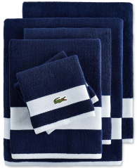 Комплект рушників Lacoste Home Heritage Sport Stripe Logo набір з 6 шт 1159840576 (Синій One size)