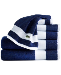 Комплект рушників Lacoste Home Heritage Sport Stripe Logo набір з 6 шт 1159840576 (Синій One size)