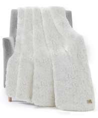 Плюшевый плед UGG покрывало 1159840919 (Белый One size)