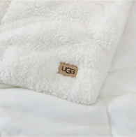Плюшевий плед UGG покривало 1159840919 (Білий One size)