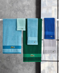 Комплект полотенец Lacoste Heritage Anti-Microbial Supima Cotton набор из 6 шт 1159842431 (Синий One size)