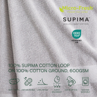 Комплект рушників Lacoste Heritage Anti-Microbial Supima Cotton набір з 6 шт 1159851517 (Сірий One size)