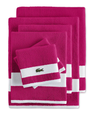 Комплект рушників Lacoste Home Heritage Sport Stripe Logo набір з 6 шт 1159851567 (Рожевий One size)