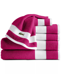 Комплект рушників Lacoste Home Heritage Sport Stripe Logo набір з 6 шт 1159851567 (Рожевий One size)